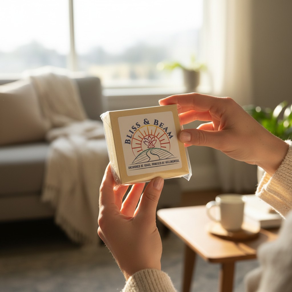 Rose quartz worry stone lifestyle