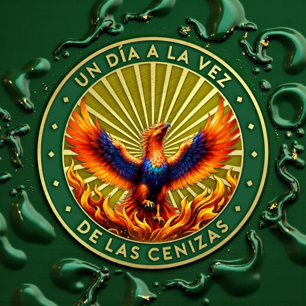 Moneda de sobriedad Ave Fenix español Un Dia a la Vez De Las Cenizas
