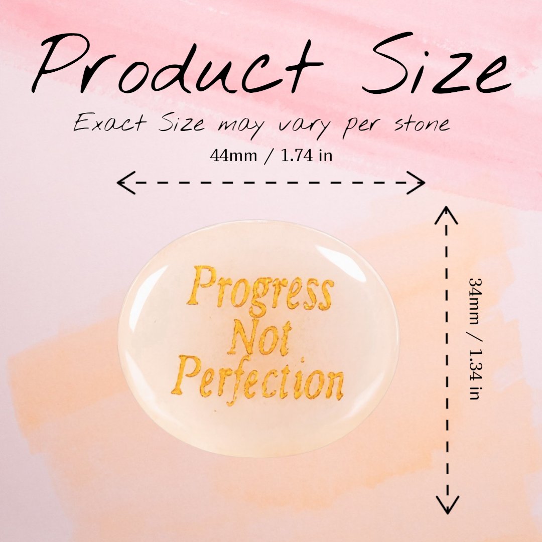 Rose quartz worry stone product size 44mm